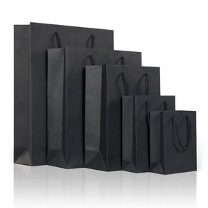 Sac en papier kraft blanc de luxe personnalisé avec votre propre logo, pour cadeaux, artisanat, shopping, avec poignées - Product Image 3