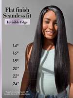 Extensiones de Cabello Natural Chino con Clip, Puntas Gruesas, Color Marrón Oscuro, Extensiones de Cabello Remy, Postizos para Trenzas de Cabello Virgen
