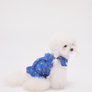 OEM ODM Chaleco Ecológico de Algodón Transpirable para Perros, Vestido sin Mangas con Estampado Floral para Perros Pequeños y Medianos, Malteses - Product Image 1