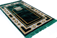 Tragbarer Luxus Design Türkischer Samt Gebets teppich Reise Weicher Plüsch teppich für Männer und Frauen Ramadan Geschenke Islamische Gebets matte