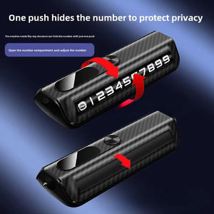 Numéro de parking automatique multifonctionnel 2-en-1 Brise-vitre de sécurité Numéro de téléphone intérieur Décoration de voiture Plaque d'immatriculation temporaire - Product Image 2
