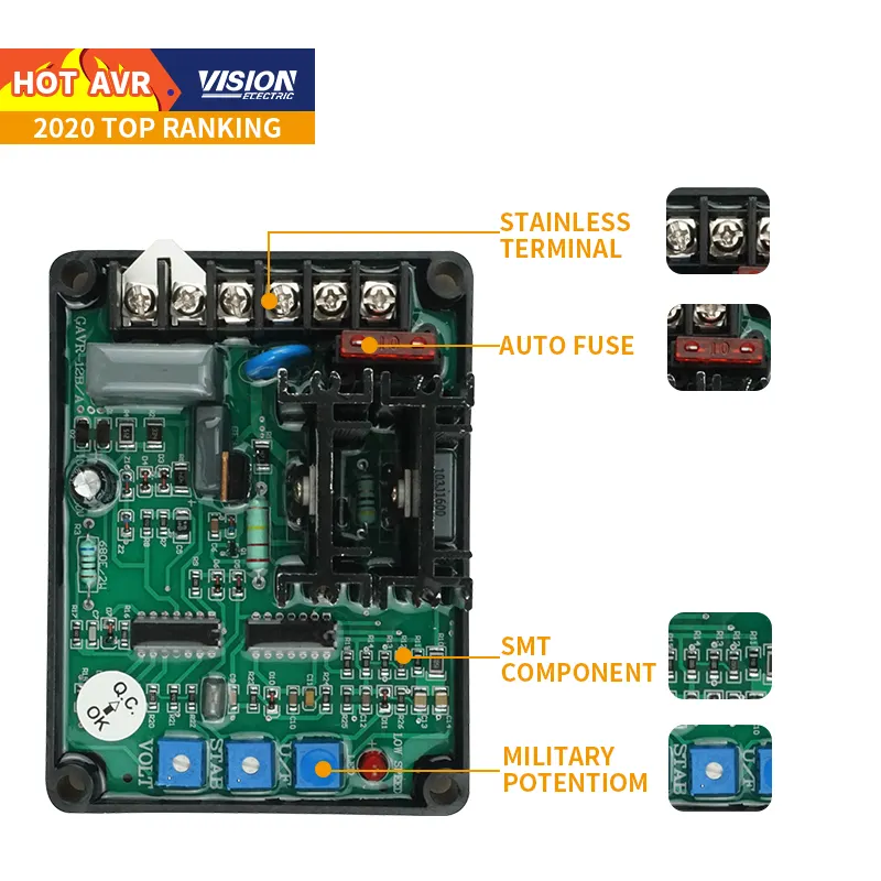 CE Certified AVR Automatic Voltage Regulator AVR General Generator GAVR 12A AVR For Diesel Genset