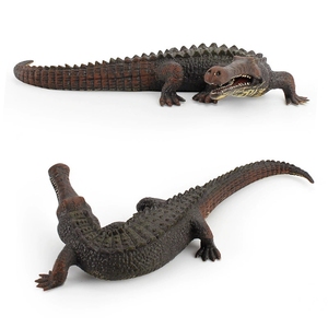 Modelo de Cocodrilo Simulador de Animales Salvajes, Cocodrilo <span class=keywords><strong>Emperador</strong></span> Negro, Anfibio, Juguetes Cognitivos Sólidos al por Mayor para Niños - Product Image 2