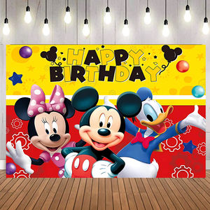<span class=keywords><strong>Minnie</strong></span> & Mickey Mouses Bannière Toile <span class=keywords><strong>de</strong></span> Fond Enfants Fête Joyeux Anniversaire Décorations Mickey Bannière Toile <span class=keywords><strong>de</strong></span> Fond - Product Image 1