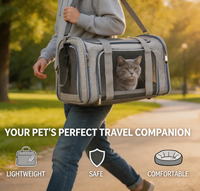 Sac de transport pliable et respirant pour chat et chien, en PU Oxford, souple, de luxe, tendance, avec fermeture éclair