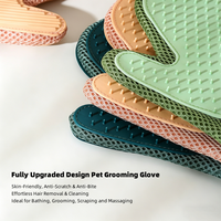 Gants de toilettage multifonctionnels portables 2026 avec fonction pulvérisation, anti-statiques, écologiques, pour l'élimination des poils de chats et chiens, et massage