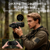 Télémètre portatif numérique avec vision nocturne, jumelles numériques avec écran IPS de 4,5 pouces, zoom 10x, vidéo/photo 1080P, portée de 2 à 600 m, camping, randonnée, navigation
