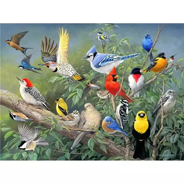 Personnalisé Diamant Peinture 5D DIY Oiseau Plein Carré Foret Diamant Animal Mosaïque Strass Arts Artisanat Image