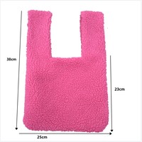 Sac à main en peluche mignon pour femme, style coréen rétro, petit sac carré, sac à main minimaliste portable, assorti à toutes les tenues