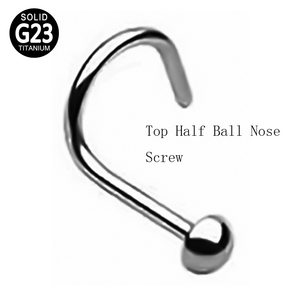 Moda nariz tachuelas ASTM F136 titanio joyería G23 titanio nariz anillos Piercing cuerpo nariz joyería - Product Image 3