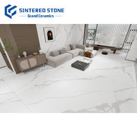 Haute Brillant 1200*3000MM Dalles De Pierre Frittée 9mm Populaire Marbre Look Carreau De Porcelaine pour Salon Mur Comptoir Escalier