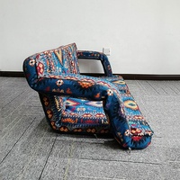 Fauteuil de sol double confortable de style floral saoudien, pliable, pour intérieur, avec dossier