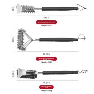 Brosse de nettoyage en acier inoxydable pour cuisine, outils de nettoyage transfrontaliers, décontamination du fond des casseroles, accessoires pour grillades et barbecue - Product Image 1