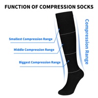 Chaussettes de compression sportives unisexe à manchette pour course, allaitement et marathon, 20-30 mmHg, en coton de bambou, avec logo sur le dessous – Grande Vente Automne