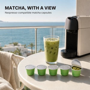 Cápsulas de Matcha Ricas en Nutrientes, Estilo Japonés, Compatibles con las Principales Cafeteras de Dosis Única, Energía Natural con L-Teanina - Product Image 1