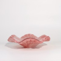 Plateau à fruits en verre à bord roulé, minimaliste et moderne, décoration artistique haut de gamme pour la maison, ornement de table basse
