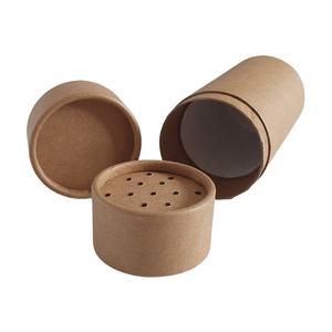 Custom Biodegradable Cylinder <b>Food</b> Grade Empty White Kraft Paper Tube Spice <b>Powder</b> Shakers Paper Tube Packaging - Product Image 3