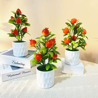 Ensemble de 7 Bonsaïs de Fruits Artificiels Réalistes pour la Décoration de Restaurant, de Bureau et de Mariage de Noël