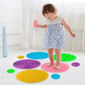 Alfombrilla sensorial interactiva para terapia ocupacional sensorial calmante interactiva para autismo, alfombrilla sensorial de silicona Flexible para niños con TDAH - Product Image 4