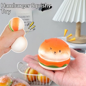 Nouveauté : Mini-jouet anti-stress en silicone en forme de burger à pincer pour enfants de 5 à 7 ans - Simulation de jeu alimentaire pour usage au bureau - Product Image 6