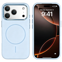 Coque de téléphone fine en silicone véritable TENOVA Factory, finition mate, magnétique, pour protection d'objectif en microfibre, compatible avec la charge sans fil 17 Pro Max
