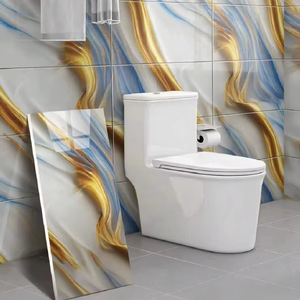 Stickers auto-adhésifs modernes 30*60cm Papier peint PVC imperméable ressemblant à du marbre pour décoration murale Décalcomanies pour le salon - Product Image 4