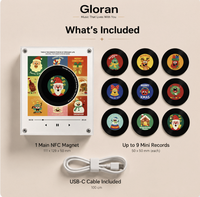 Aimant de réfrigérateur personnalisable avec lecteur de musique tactile NFC, style vinyle rotatif, boîte à musique NFC, autocollant pour réfrigérateur