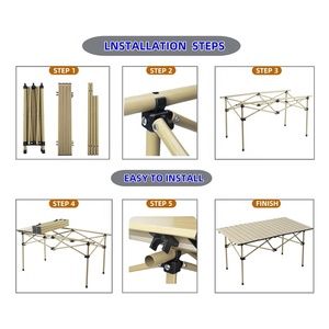 Gấp kim loại cắm trại & bãi biển bảng với thiết kế hiện đại Túi xách tay cho trong nhà/ngoài trời sử dụng picnic bên & thịt nướng - Product Image 3