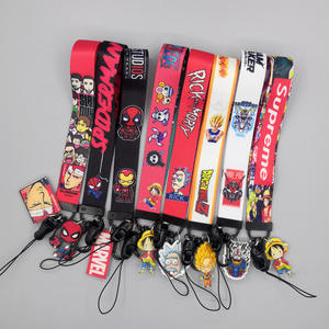 Cordón corto para teléfono móvil con diseños de dibujos animados personalizables y diversos, para tarjetas de identificación con impresión por transferencia térmica. - Product Image 3