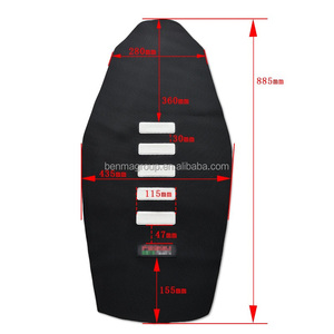 GRIPPER SOFT anti-dérapant universel <span class=keywords><strong>moto</strong></span> Motocross Enduro housses de siège <span class=keywords><strong>blanc</strong></span> rayure noir housse de siège pour Dirt Bike stunt - Product Image 2