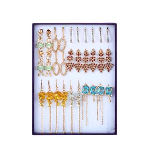 earring-974 xuping jewelry fashion clearance sale box embroidery earring women 18K gold fine jewelry crystal earrings