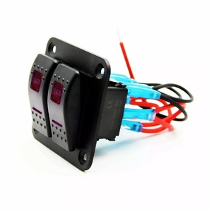 12V/24V 5 broches marche-arrêt 2 gangs rouge LED interrupteur à bascule panneau voiture Marine <span class=keywords><strong>bateau</strong></span> disjoncteurs étanche pour voiture Maine ATV - Product Image 5