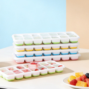 Ice Cube Molds Square 4 <b>Pack</b> With Lids For Home Use <b>Freezer</b> Safe Easy Release - Product Image 3