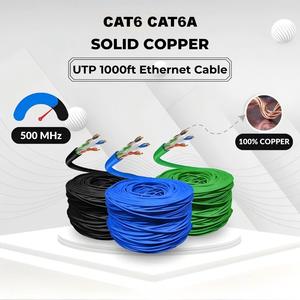 <span class=keywords><strong>สาย</strong></span><span class=keywords><strong>แลน</strong></span> APBG 1000 ฟุต Cat 6 UTP <span class=keywords><strong>สาย</strong></span>เคเบิลเครือข่ายพร้อม<span class=keywords><strong>สาย</strong></span>ทองแดงหุ้มฉนวน CCA FTP 305 ม. <span class=keywords><strong>สาย</strong></span>อีเธอร์เน็ต SFTP พร้อมปลอกหุ้ม PVC ความหน่วงต่ำ - Product Image 1