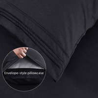 Ensemble de literie 4 pièces en polyester doux brossé brodé, multicolore, literie pour la maison, vente en gros, fabrication sur mesure