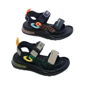 Boys Sandals 2024 New Korean Style Mid-Big Kids Summer Baby Children Non-Slip Soft Sole Shoes Student Beach Shoes