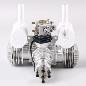 DLE New Original DLE40 40CC <b>Gasoline</b>/Petrol Twin Cylinder Engine Metal RC Airplane Side Exhaust Natural Wind Cold Hand Start - Product Image 2