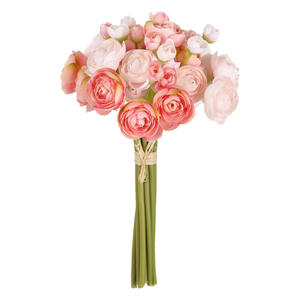 Ramo Pequeño de Rosas de Seda Europeas, Flores Artificiales de Múltiples Cabezas, Altamente Simuladas, de Larga Duración, para el Hogar, Sala de Estar, Día de San Valentín - Product Image 1
