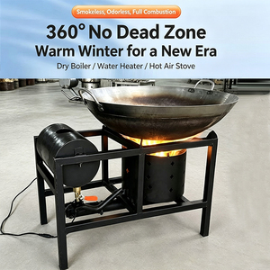 Réchaud de camping portable en acier titane avec souffleur d'air et panneau solaire, brûleur à huile usagée <span class=keywords><strong>pour</strong></span> cuisson, chauffage et dégivrage en extérieur - Product Image 3