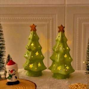 Design New Arrival Green Ceramic <b>Lights</b> Tabletop Decoration Christmas <b>Tree</b> Factory - Product Image 3
