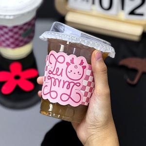 Custom LOGO Printed Single Wall Disposable Cup Sleeves Hot Cold <b>Drinks</b> Insulated Takeaway Factory-Made Use Coffee <b>Shop</b> - Product Image 5
