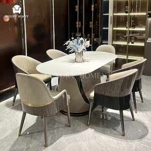 Ý cao cấp sang trọng thiết kế thời trang đá cẩm thạch tự nhiên phòng ăn đồ nội thất bộ sưu tập thiết kế phòng ăn hiện đại - Product Image 5