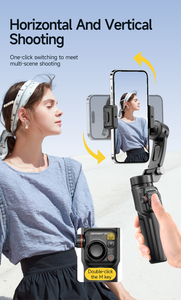 M06 <span class=keywords><strong>3</strong></span>- Gimbal Ai Pelacak Wajah Rotasi 360 Derajat untuk Penstabil Anti-Goyang Profesional, Tongkat Ekstensi, Lampu Pengisi untuk Ponsel - Product Image 5