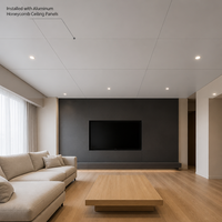 Plaque de plafond suspendu en aluminium alvéolaire insonorisée et imperméable de 7 à 9 mm, panneau de plafond en aluminium alvéolaire pour hôtel