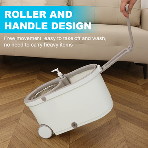 <span class=keywords><strong>Mop</strong></span> <span class=keywords><strong>Rotante</strong></span> con Secchio e Design a Ruota Libera, Set <span class=keywords><strong>Mop</strong></span> e Secchio in Microfibra con Sistema di Strizzatura a Pressione Manuale per Pulizia Pavimenti Senza Sforzo - Product Image 6