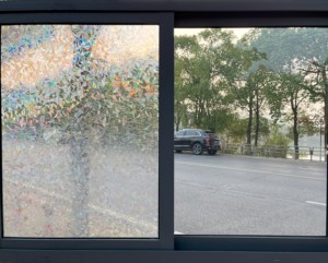 Adesivo adesivo adesivo adesivo adesivo statico per Privacy in <span class=keywords><strong>vetro</strong></span> colorato colorato pellicola per la Privacy arcobaleno aderisce 3D Dec - Product Image 2