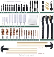 Kit de nettoyage d'armes Super Deluxe avec cordon, calibre .22/.30, boîte en plastique, accessoires pour hommes chasseurs