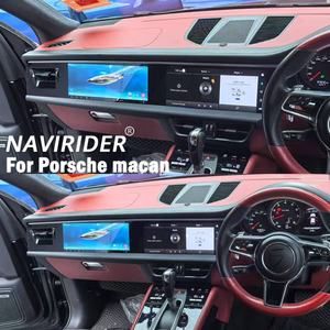 Autoradio multimédia 2DIN 12,3 pouces avec écran double RHD Android CarPlay 12G+256GB pour Porsche Macan 2011-2017 - Product Image 1