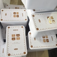 Boîte en métal personnalisée avec logo imprimé UV, rectangulaire et ronde, pour biscuits, baklava, emballage cadeau