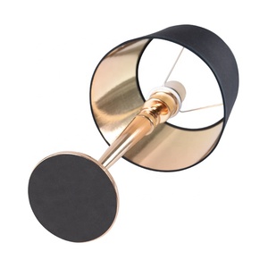 China Supplier Hotel Decor <strong>Black</strong> <strong>Lamp</strong> <strong>Shade</strong> Luxury Golden Metal <strong>Table</strong> Bedside <strong>Lamp</strong> <strong>for</strong> Home - Product Image 5